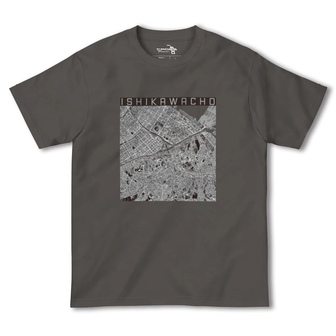 【石川町(神奈川県)】地図柄ヘビーウェイトTシャツ