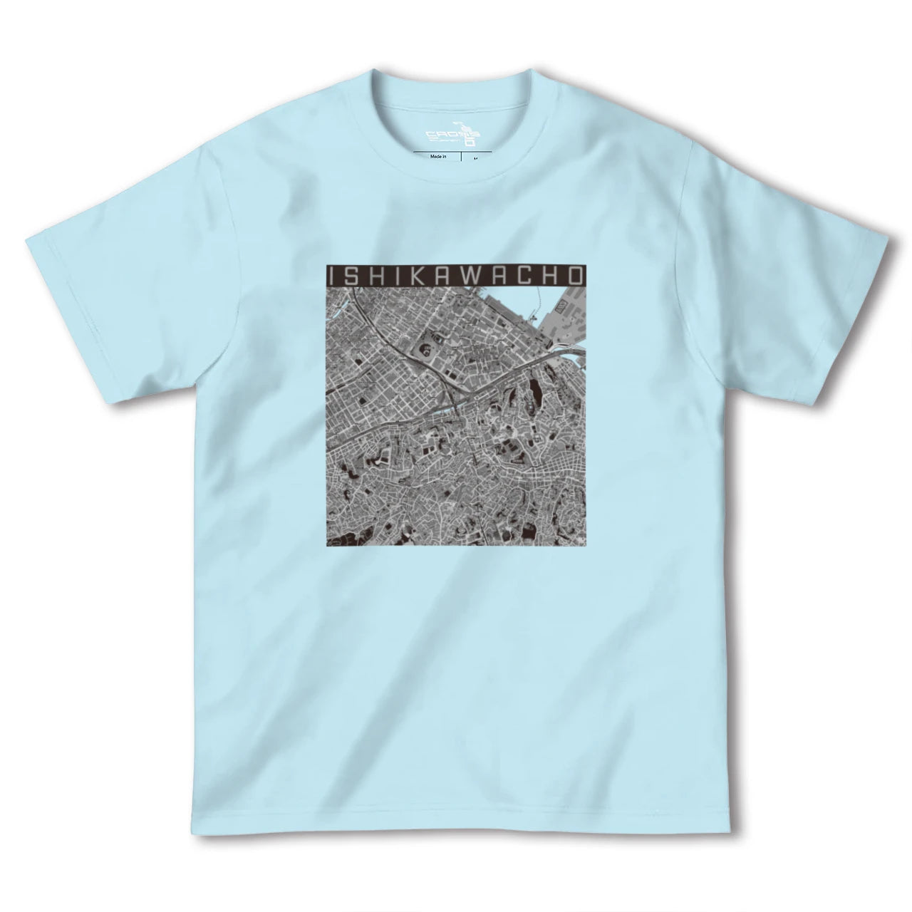 【石川町(神奈川県)】地図柄ヘビーウェイトTシャツ