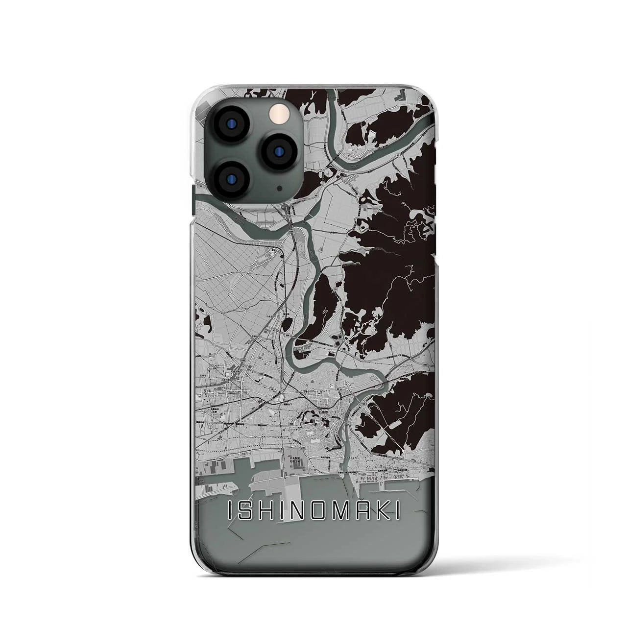 【石巻(宮城県)】地図柄iPhoneケース(クリアタイプ)