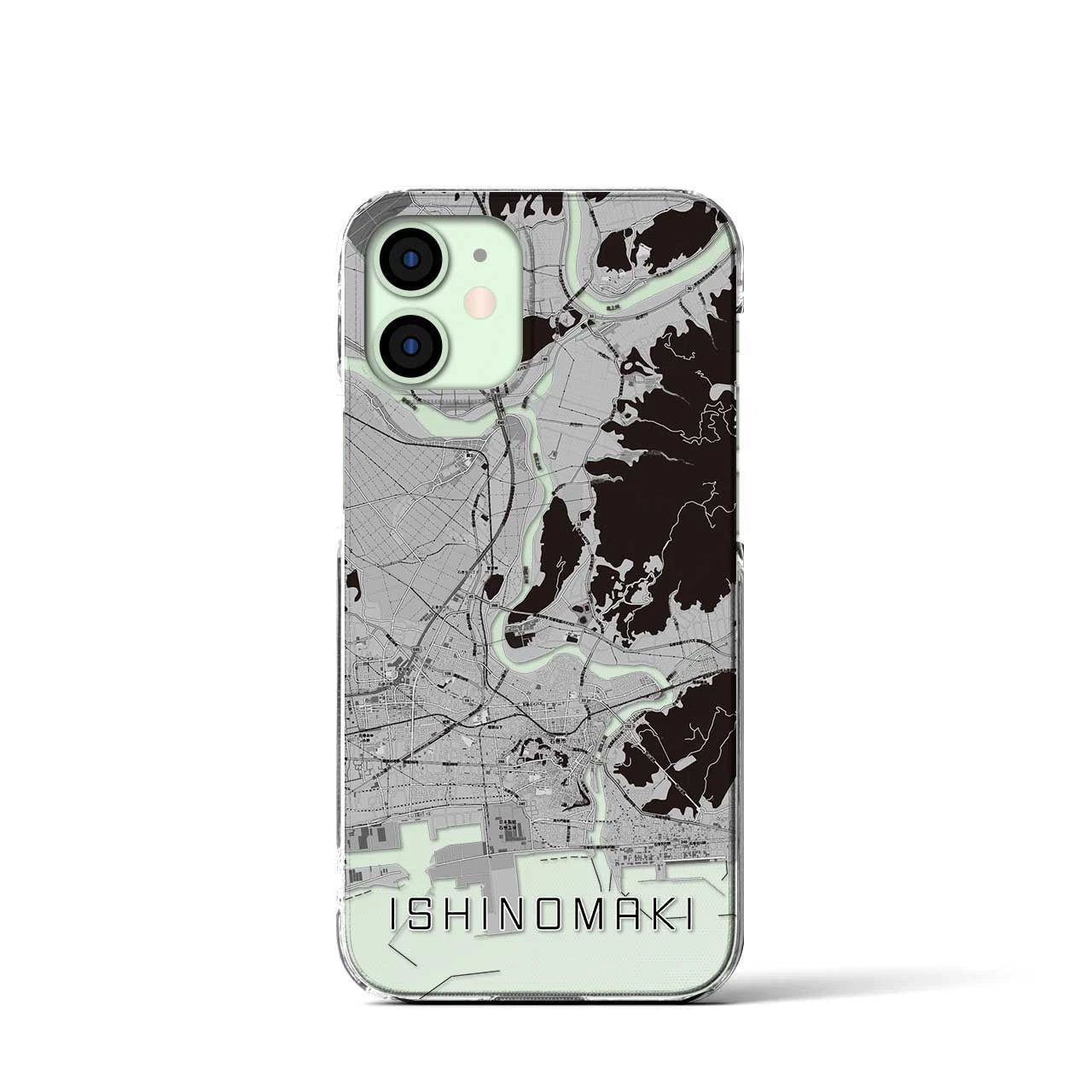 【石巻(宮城県)】地図柄iPhoneケース(クリアタイプ)