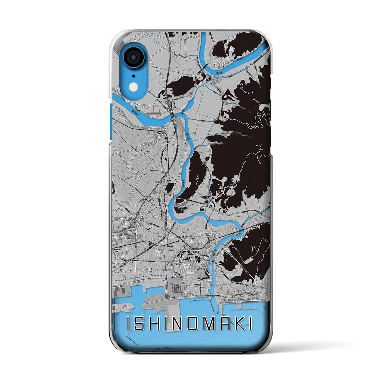 【石巻(宮城県)】地図柄iPhoneケース(クリアタイプ)