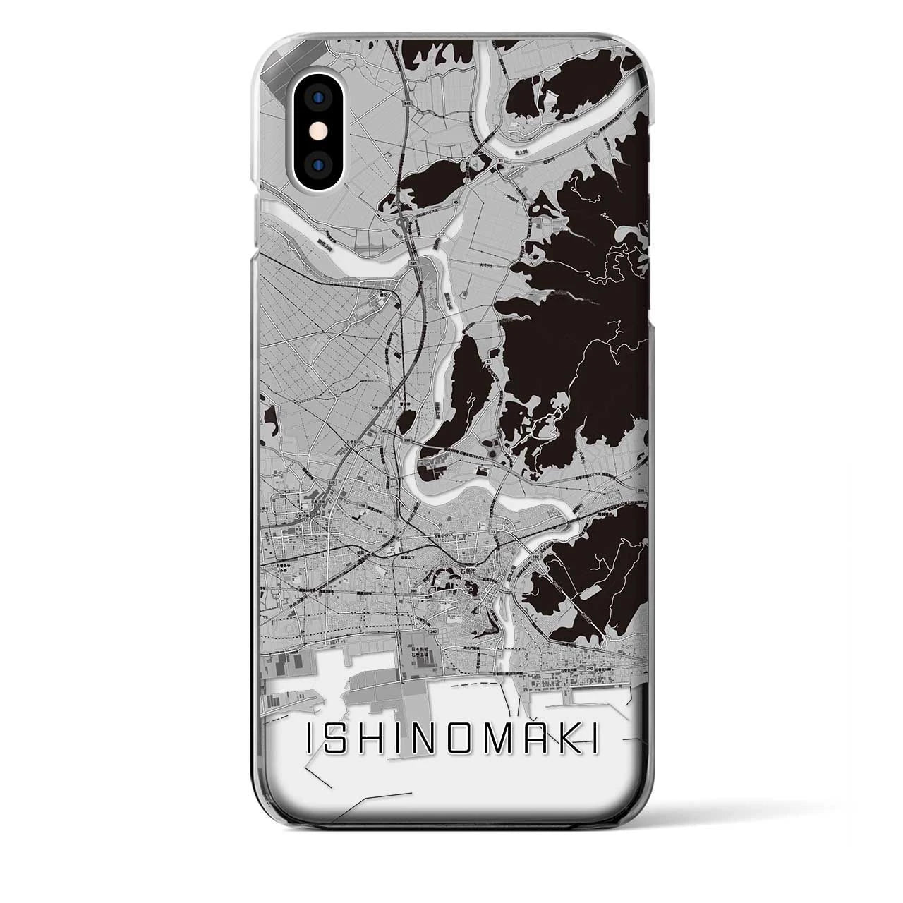 【石巻(宮城県)】地図柄iPhoneケース(クリアタイプ)