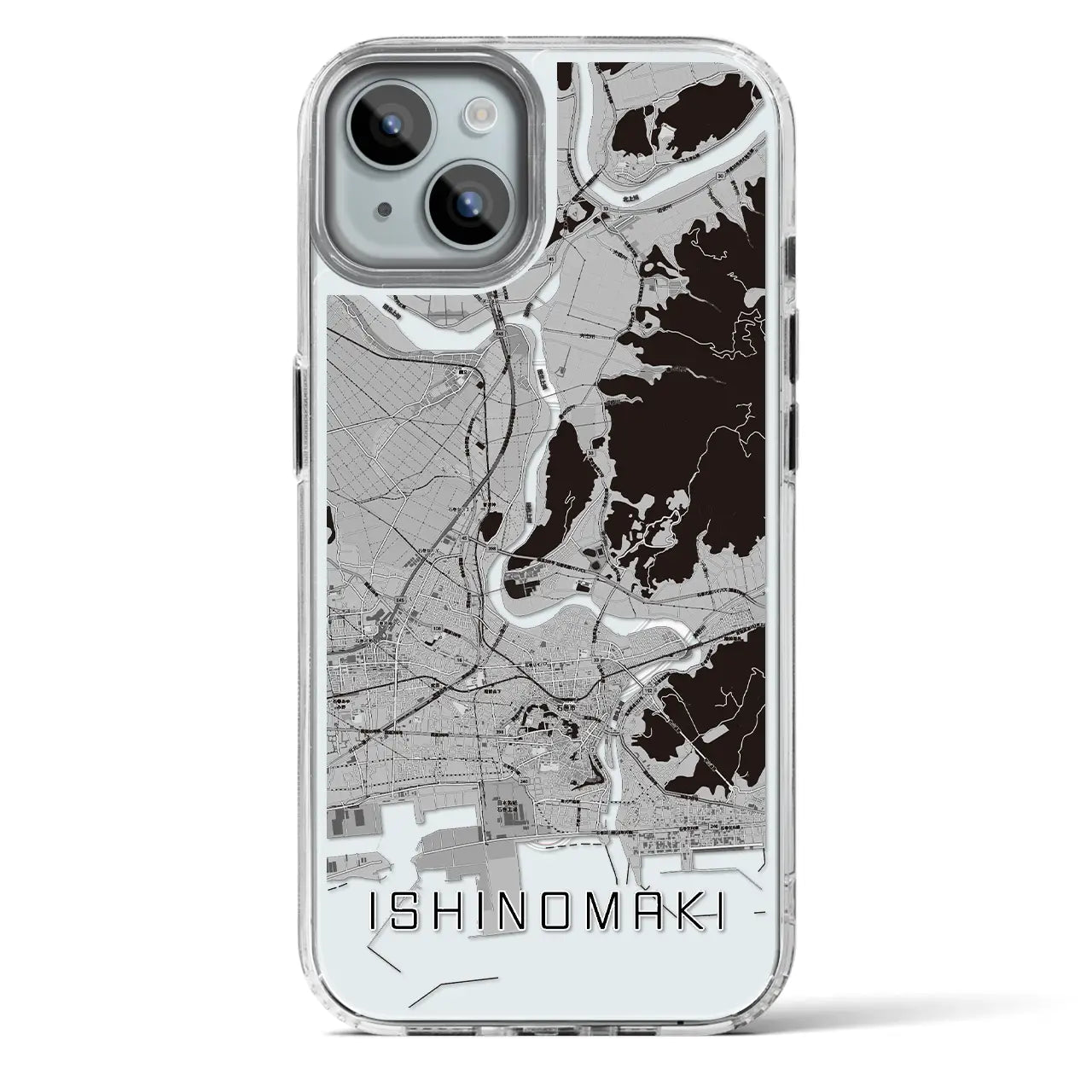 【石巻(宮城県)】地図柄iPhoneケース(MagSafeタイプ)