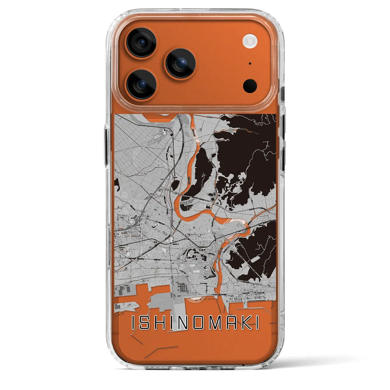 【石巻(宮城県)】地図柄iPhoneケース(MagSafeタイプ)