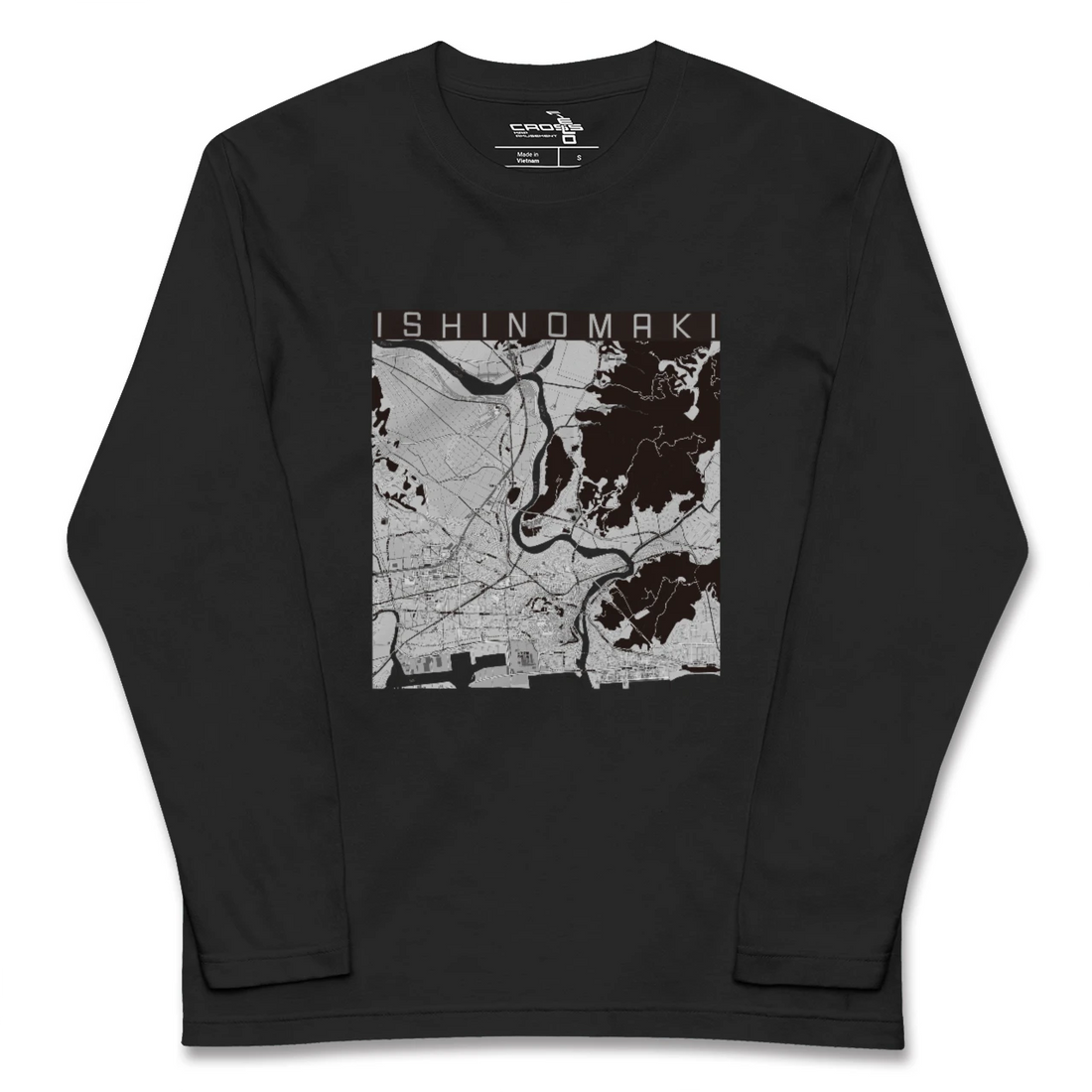 【石巻(宮城県)】地図柄ロングスリーブTシャツ