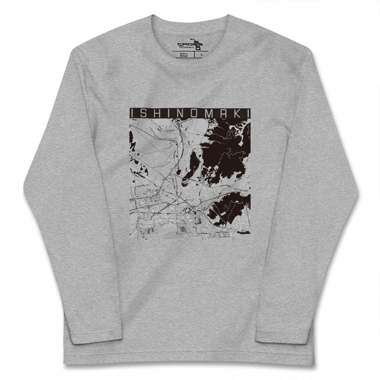 【石巻(宮城県)】地図柄ロングスリーブTシャツ