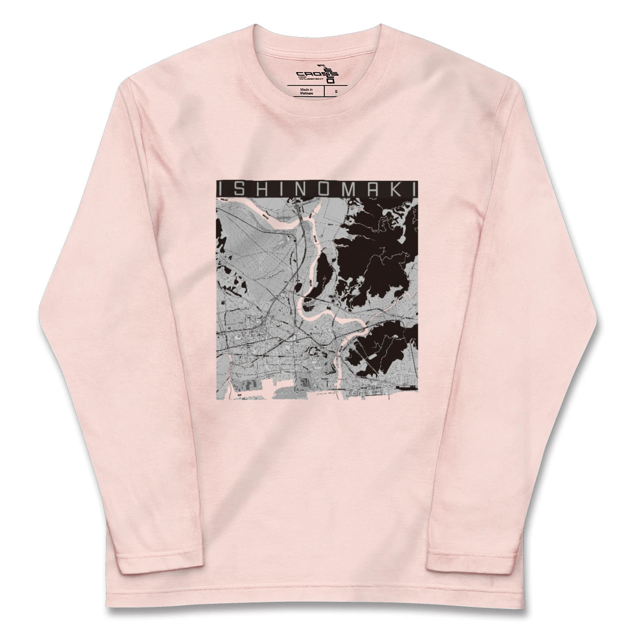 【石巻(宮城県)】地図柄ロングスリーブTシャツ