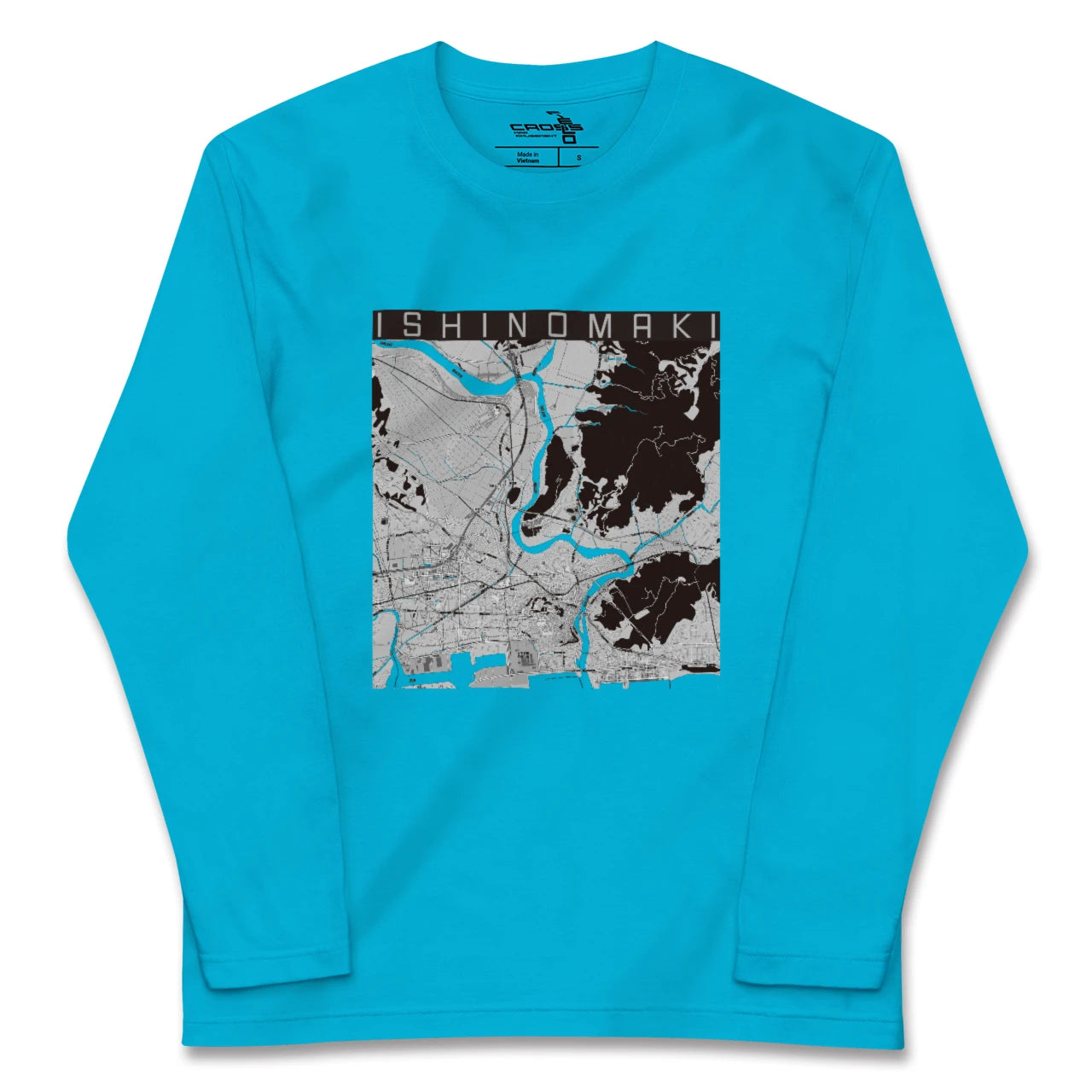 【石巻(宮城県)】地図柄ロングスリーブTシャツ