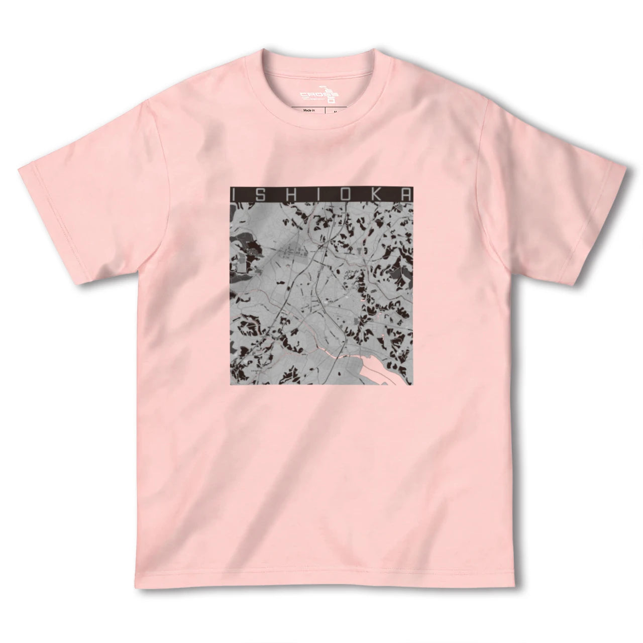 【石岡(茨城県)】地図柄ヘビーウェイトTシャツ