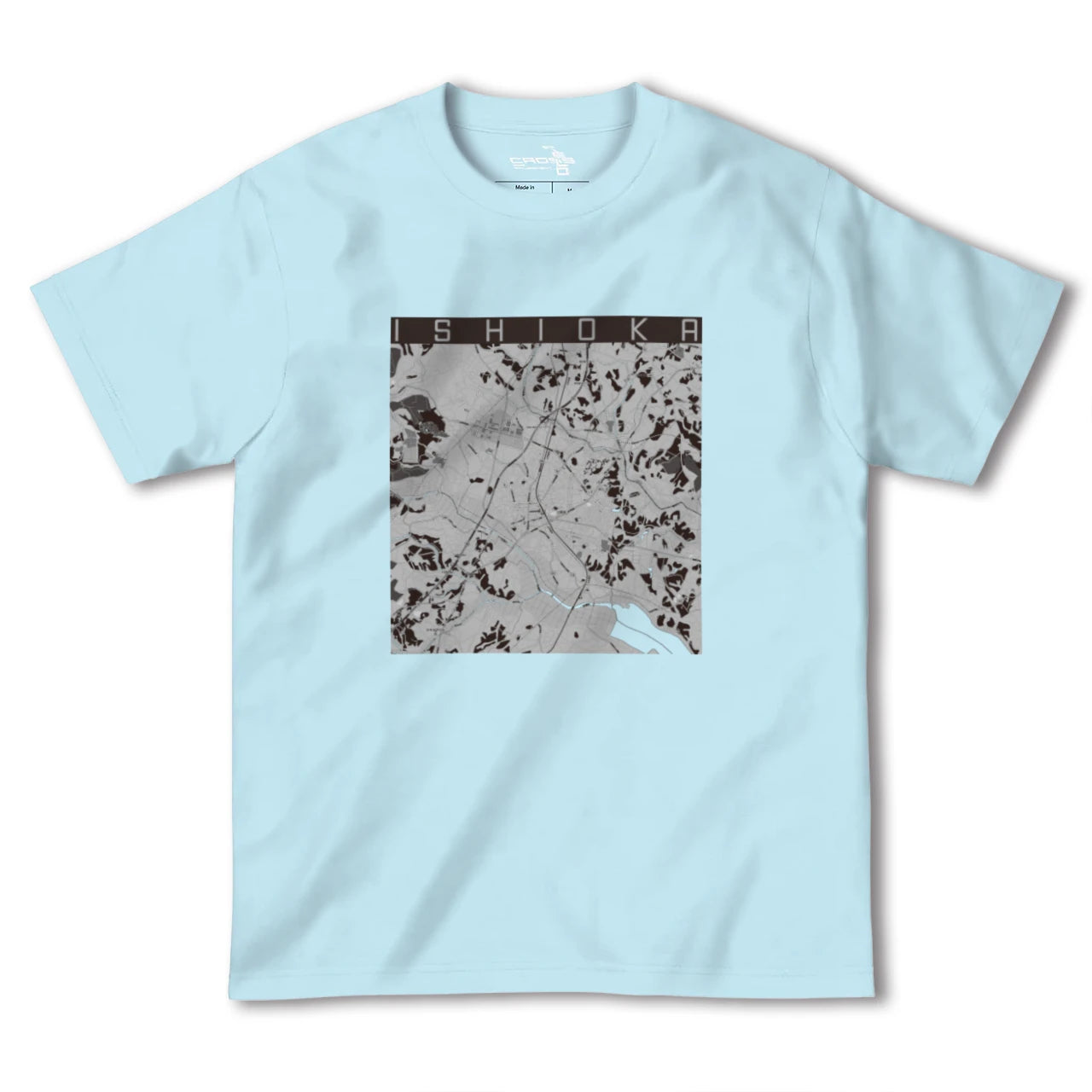 【石岡(茨城県)】地図柄ヘビーウェイトTシャツ
