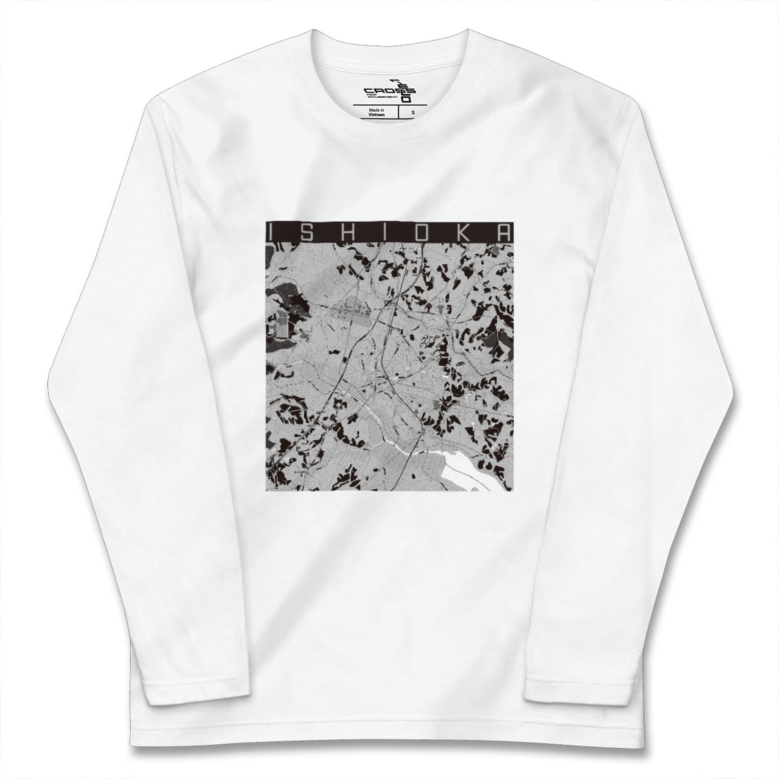 【石岡(茨城県)】地図柄ロングスリーブTシャツ