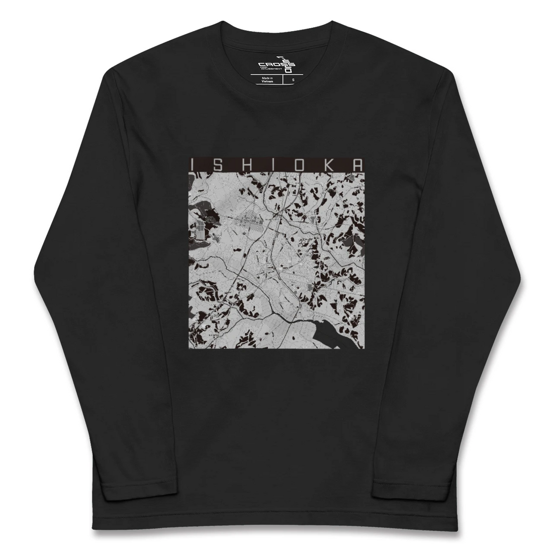 【石岡(茨城県)】地図柄ロングスリーブTシャツ