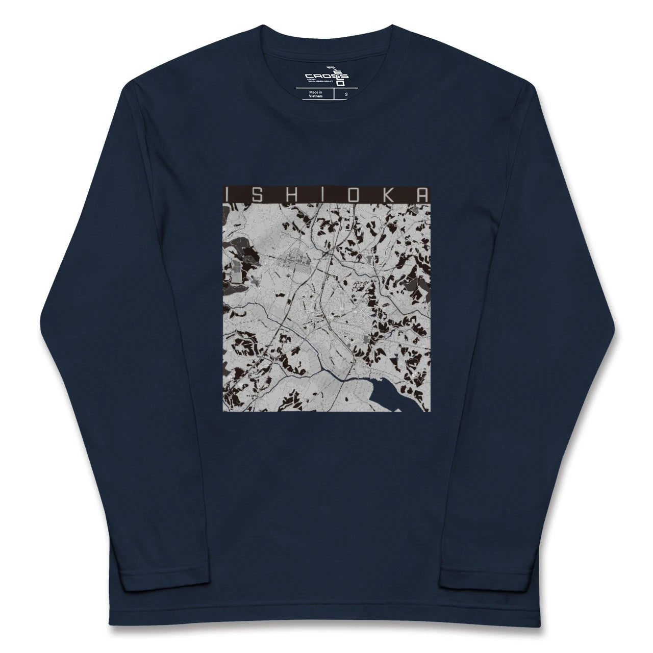 【石岡(茨城県)】地図柄ロングスリーブTシャツ