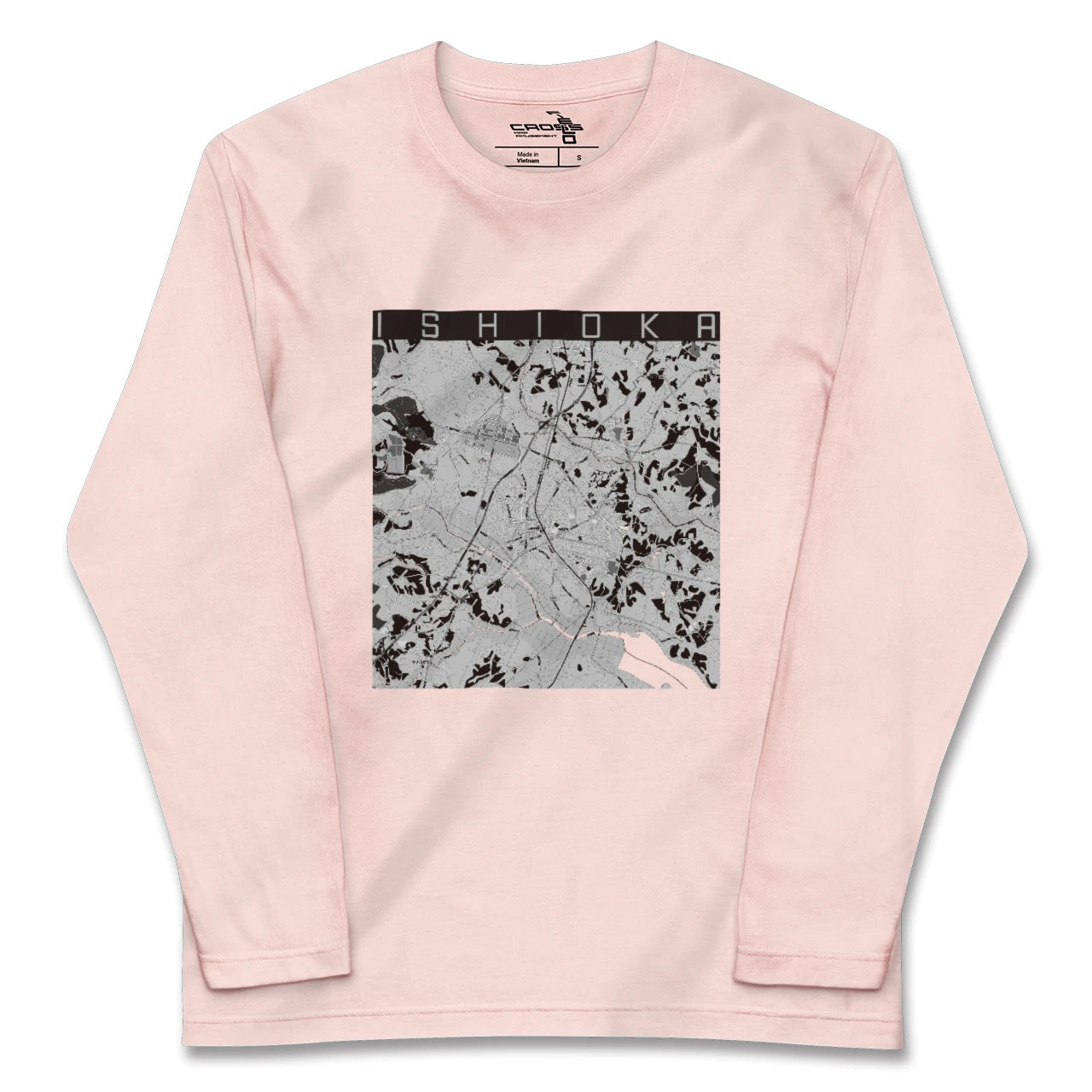 【石岡(茨城県)】地図柄ロングスリーブTシャツ