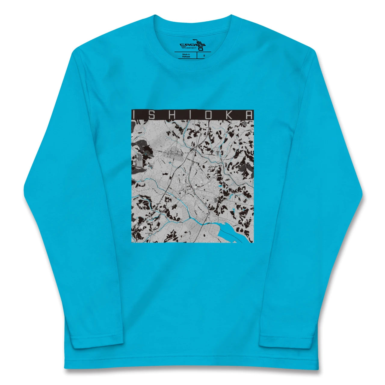 【石岡(茨城県)】地図柄ロングスリーブTシャツ
