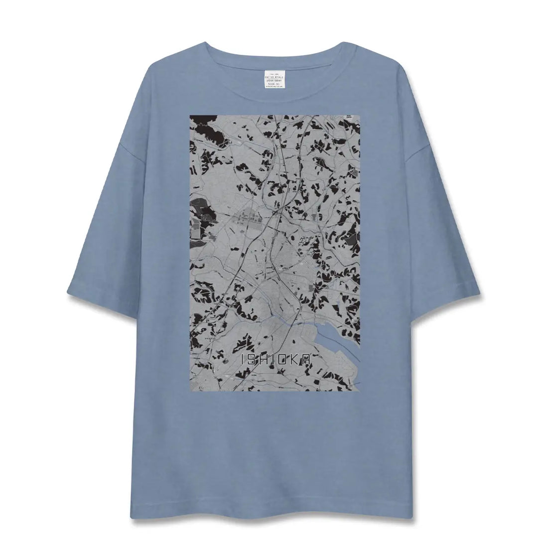 【石岡(茨城県)】地図柄ビッグシルエットTシャツ