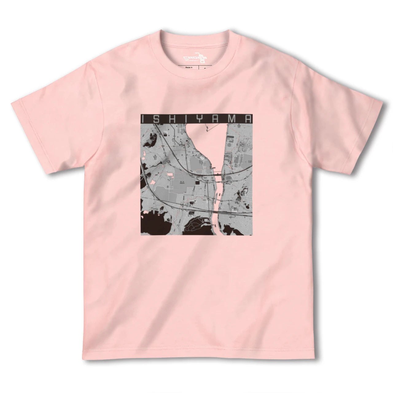 【石山(滋賀県)】地図柄ヘビーウェイトTシャツ