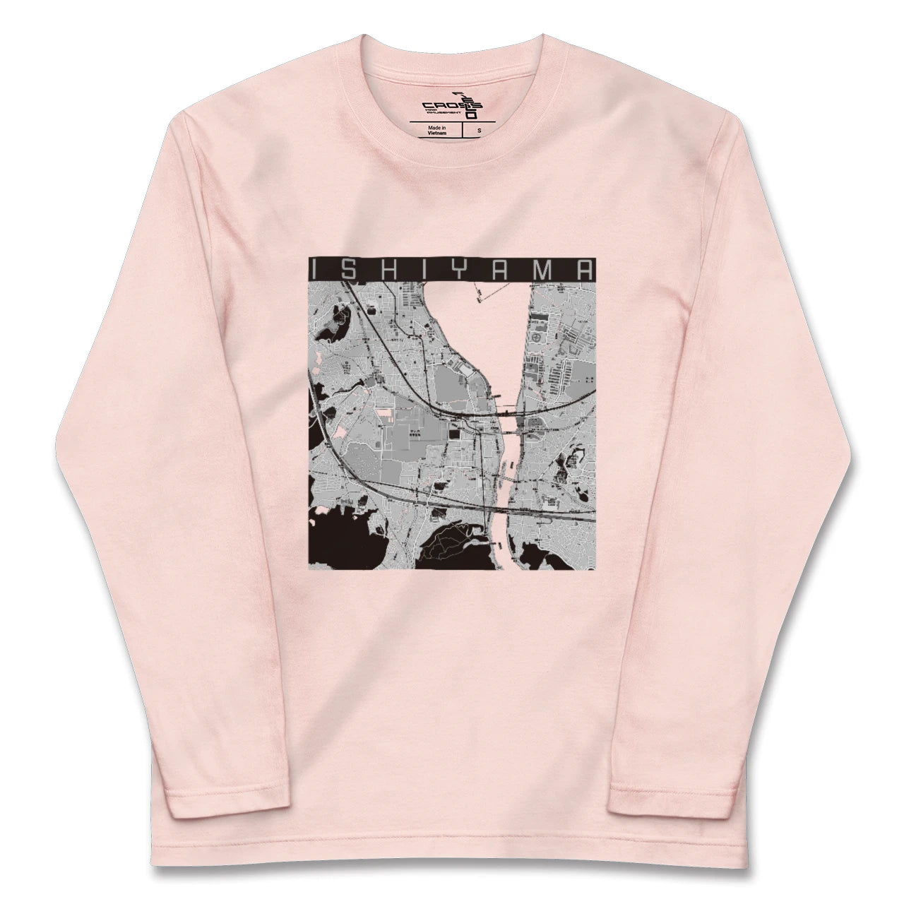 【石山(滋賀県)】地図柄ロングスリーブTシャツ