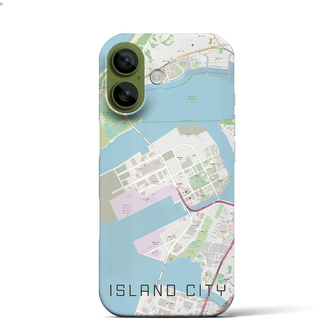 【アイランドシティ(福岡県)】地図柄iPhoneケース(バックカバータイプ)ナチュラル・iPhone 17 Pro Max 用