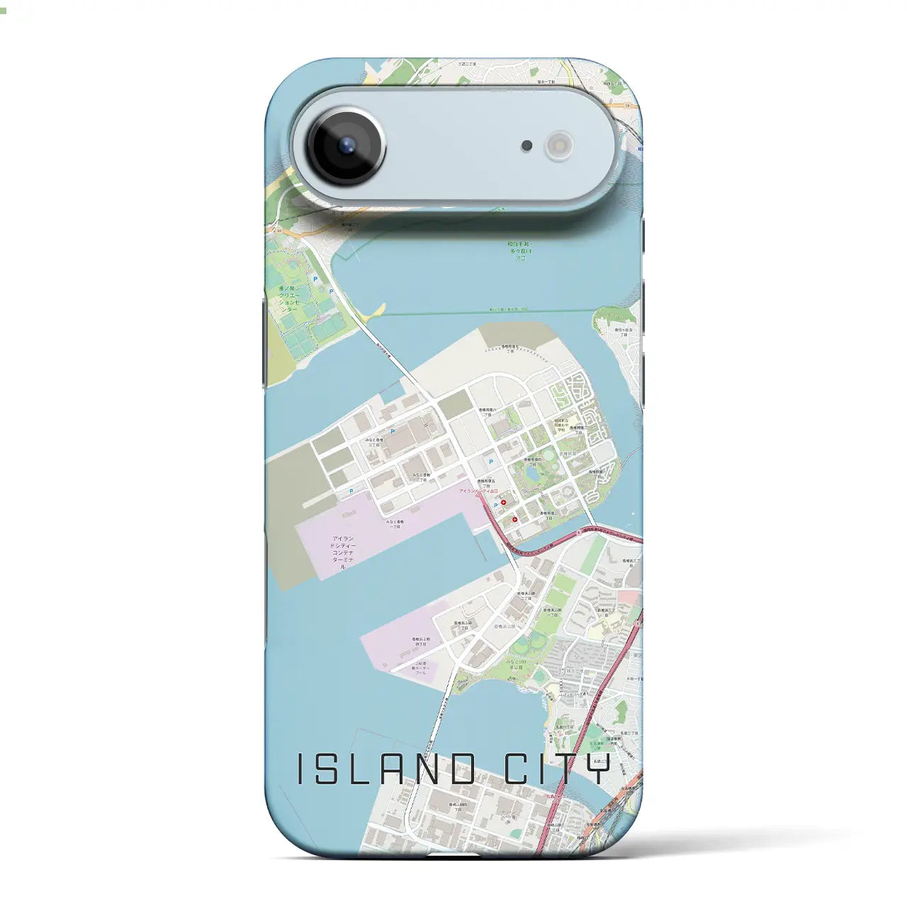 【アイランドシティ(福岡県)】地図柄iPhoneケース(バックカバータイプ)