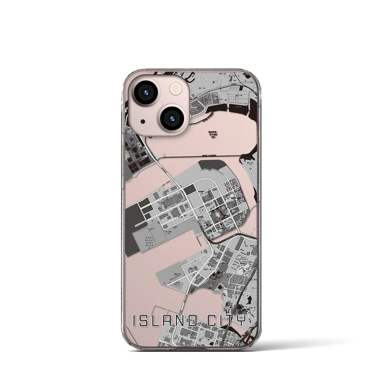 【アイランドシティ(福岡県)】地図柄iPhoneケース(クリアタイプ)