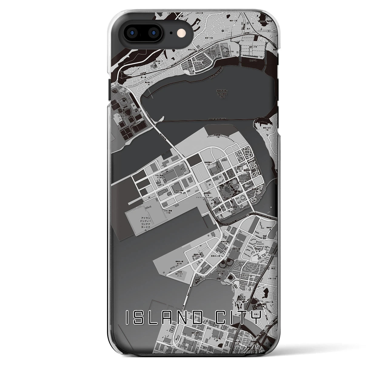 【アイランドシティ(福岡県)】地図柄iPhoneケース(クリアタイプ)