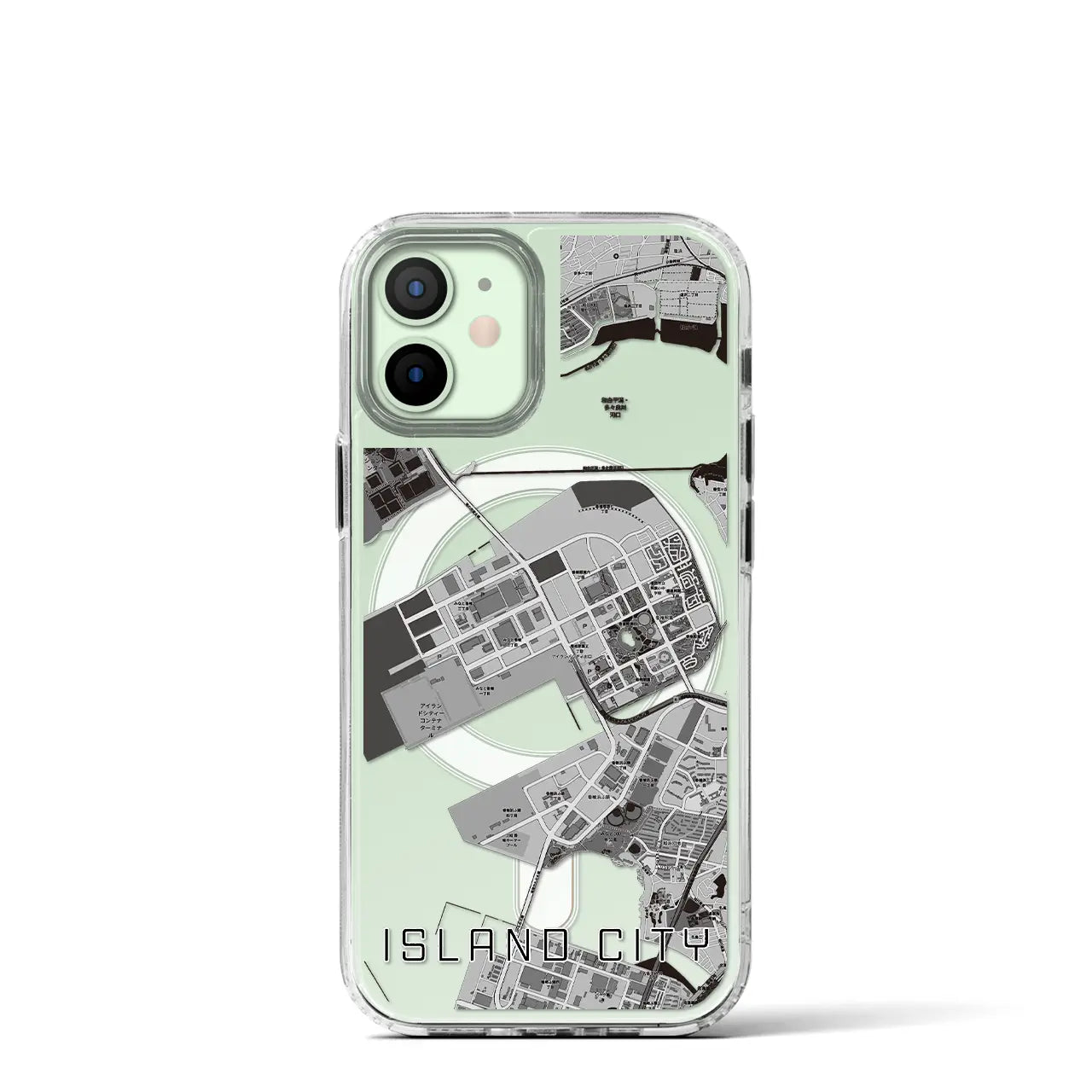【アイランドシティ(福岡県)】地図柄iPhoneケース(MagSafeタイプ)