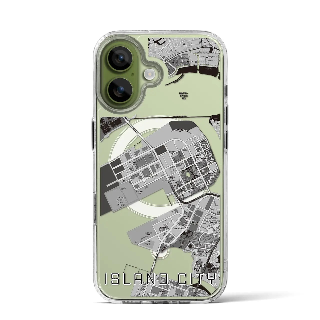 【アイランドシティ(福岡県)】地図柄iPhoneケース(MagSafeタイプ)