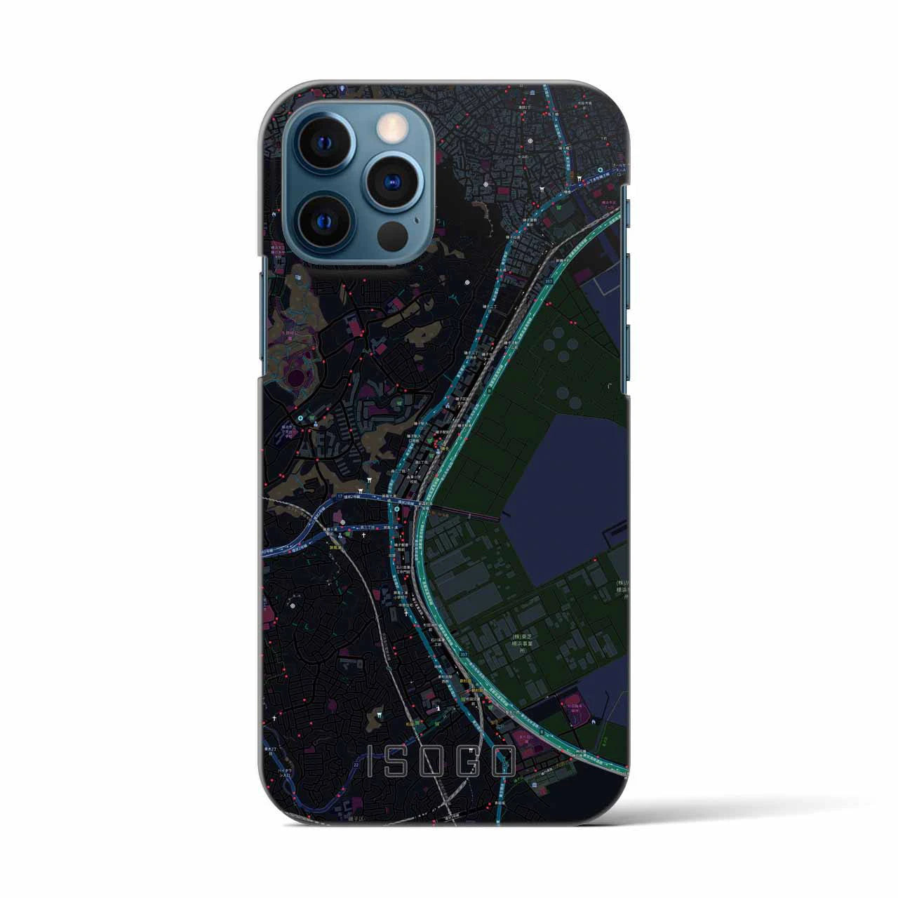 【磯子(神奈川県)】地図柄iPhoneケース(バックカバータイプ)