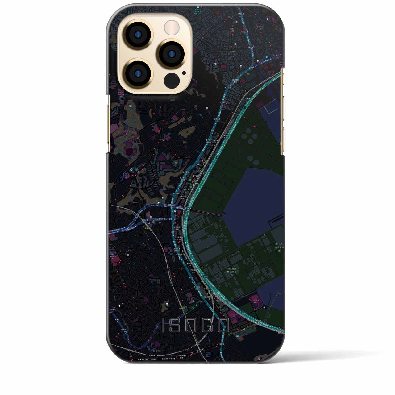 【磯子(神奈川県)】地図柄iPhoneケース(バックカバータイプ)