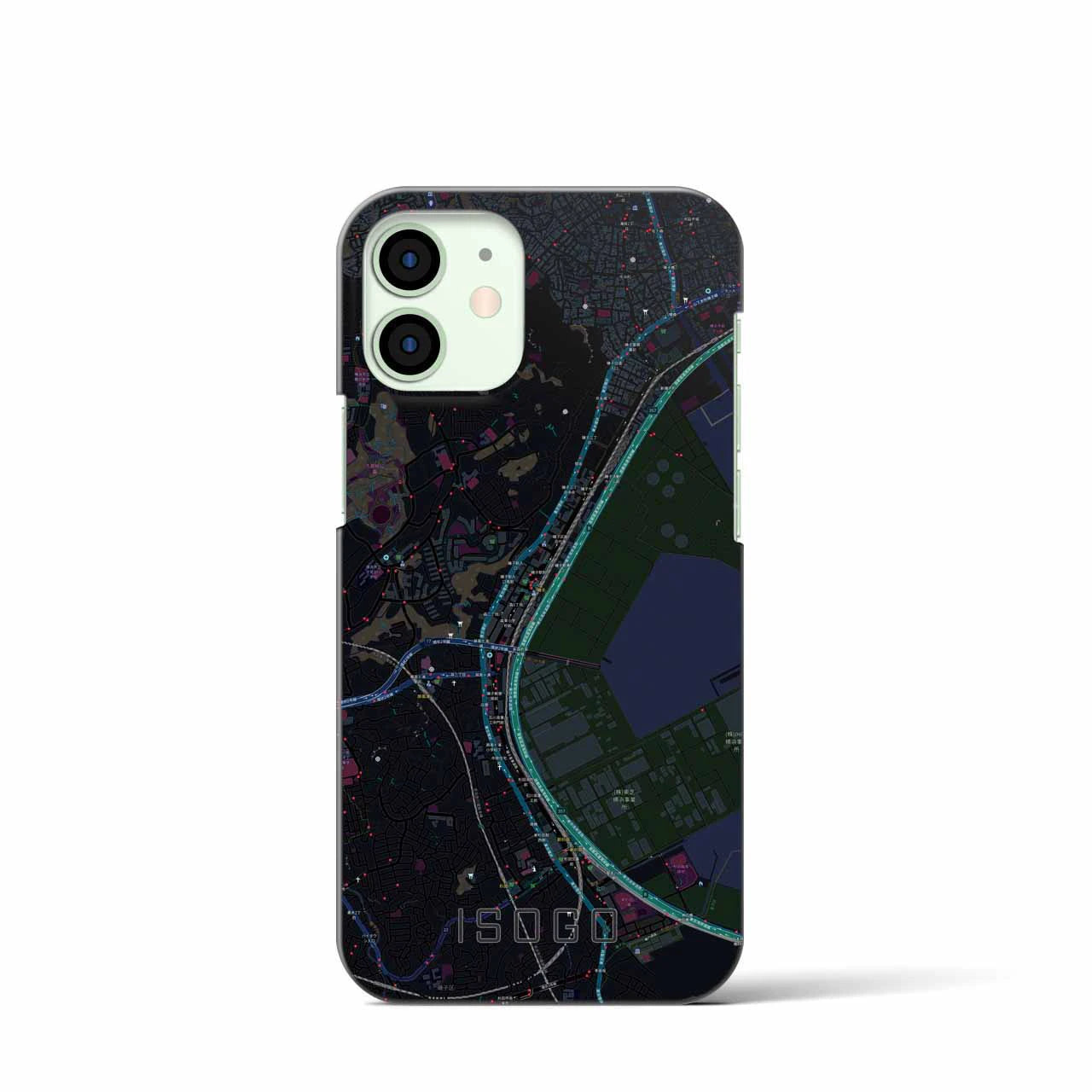 【磯子(神奈川県)】地図柄iPhoneケース(バックカバータイプ)