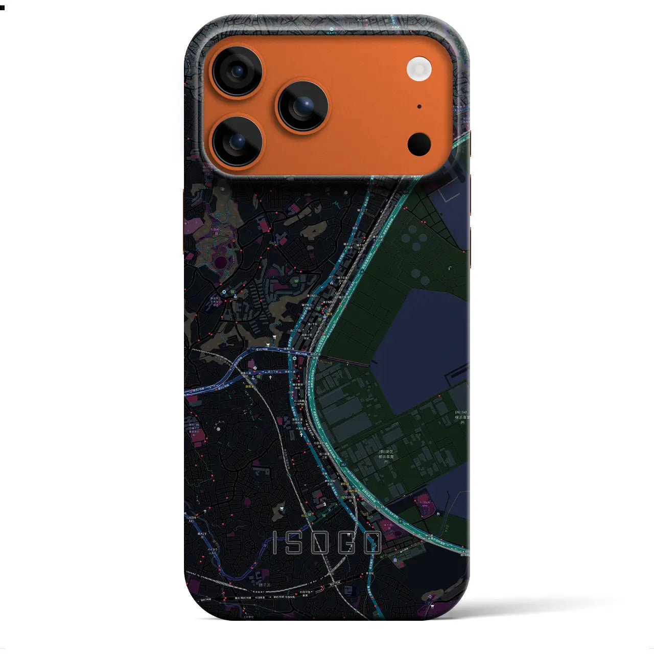 【磯子(神奈川県)】地図柄iPhoneケース(バックカバータイプ)