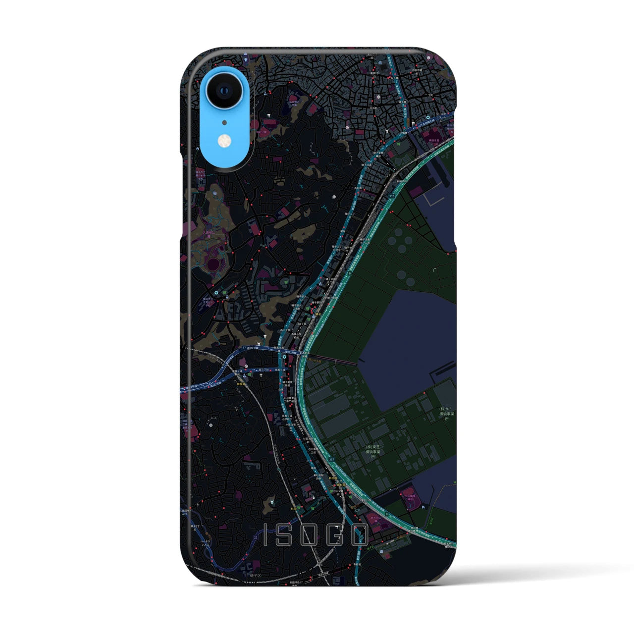 【磯子(神奈川県)】地図柄iPhoneケース(バックカバータイプ)