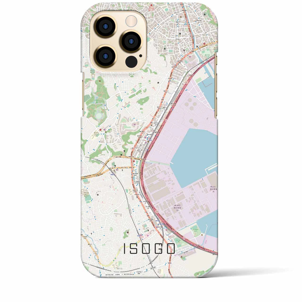 【磯子(神奈川県)】地図柄iPhoneケース(バックカバータイプ)
