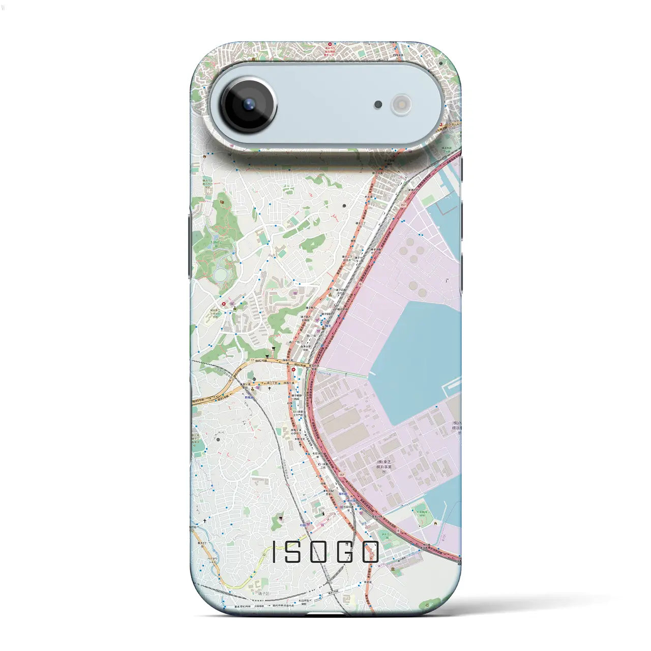 【磯子(神奈川県)】地図柄iPhoneケース(バックカバータイプ)