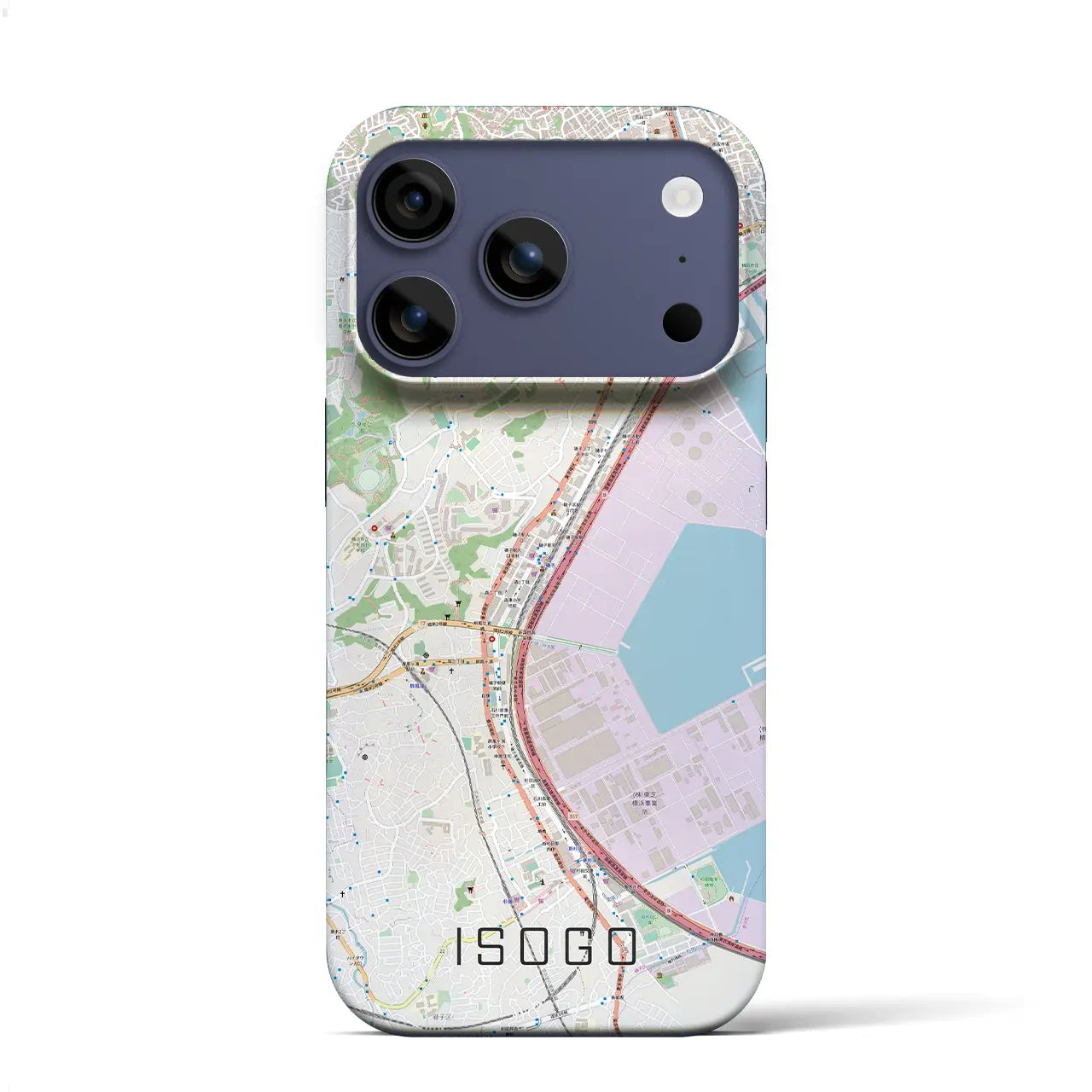 【磯子(神奈川県)】地図柄iPhoneケース(バックカバータイプ)