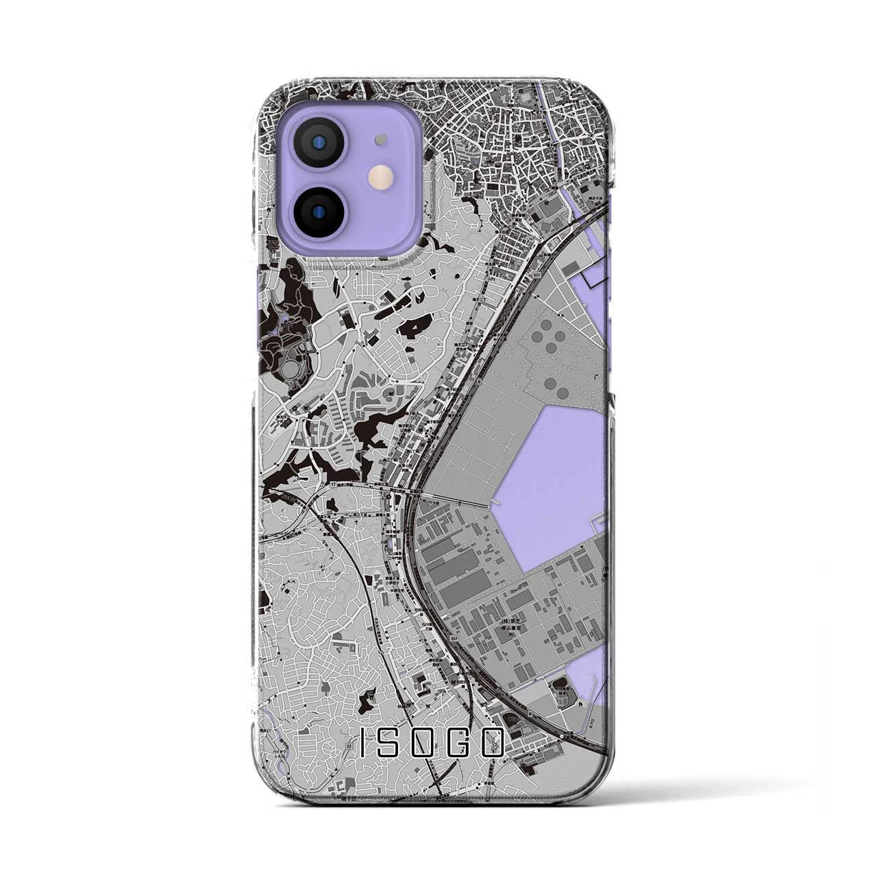 【磯子(神奈川県)】地図柄iPhoneケース(クリアタイプ)