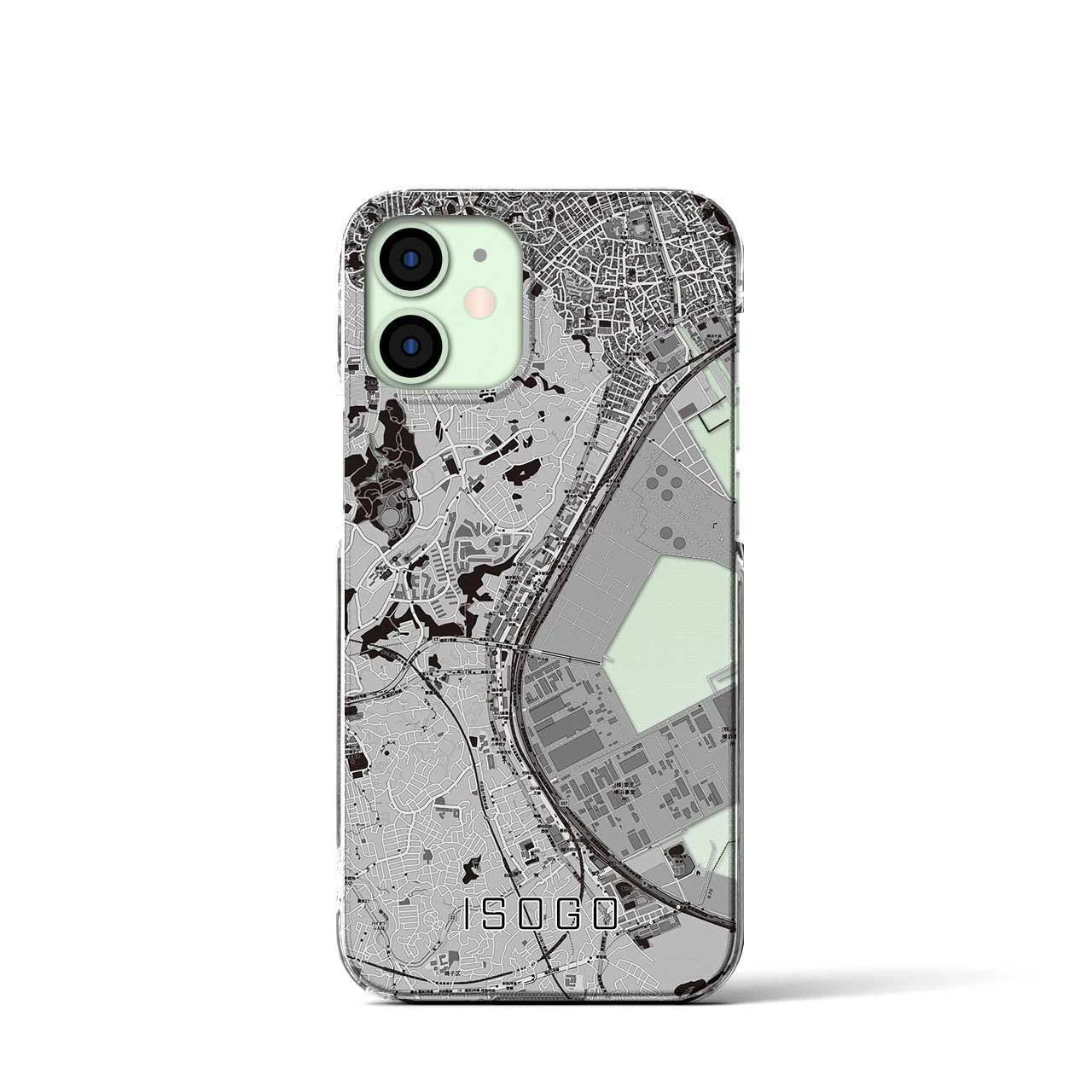 【磯子(神奈川県)】地図柄iPhoneケース(クリアタイプ)