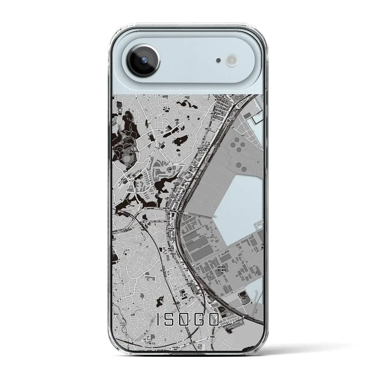 【磯子(神奈川県)】地図柄iPhoneケース(クリアタイプ)