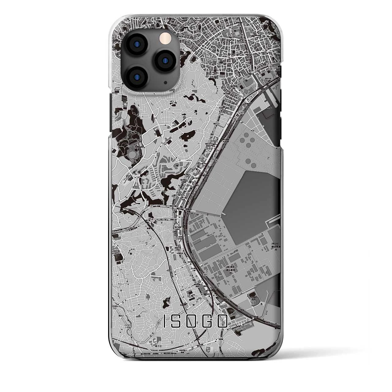 【磯子(神奈川県)】地図柄iPhoneケース(クリアタイプ)