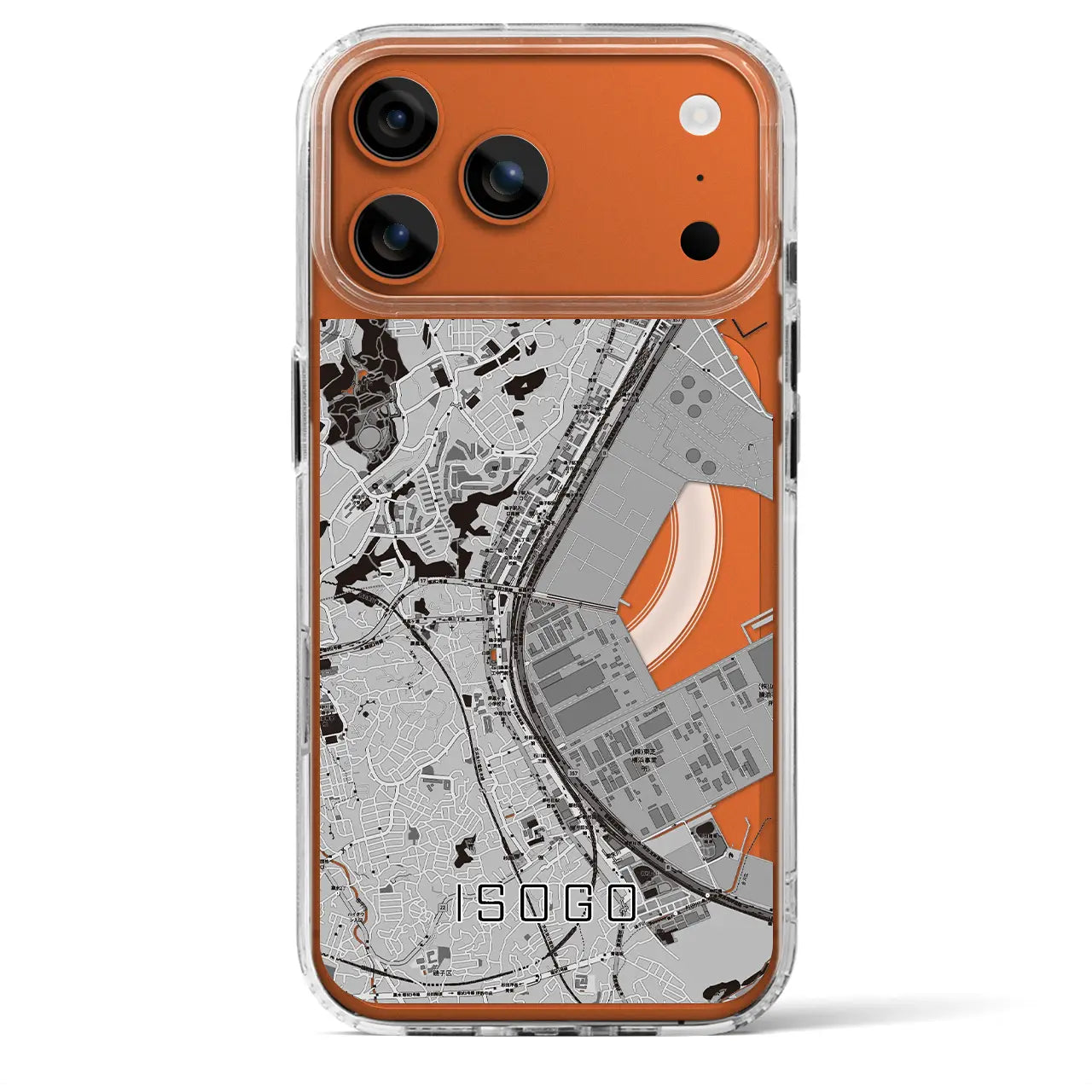 【磯子(神奈川県)】地図柄iPhoneケース(MagSafeタイプ)