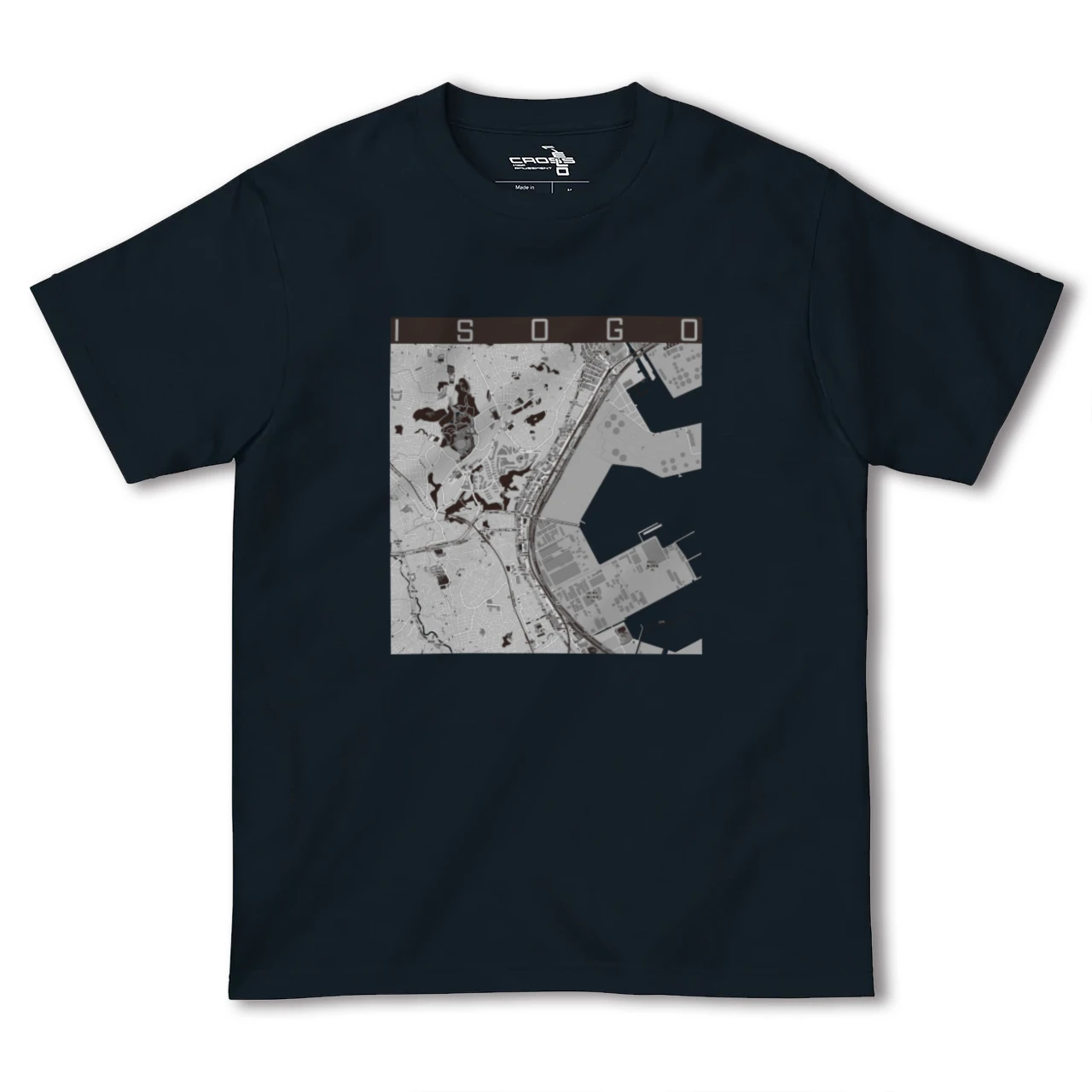 【磯子(神奈川県)】地図柄ヘビーウェイトTシャツ