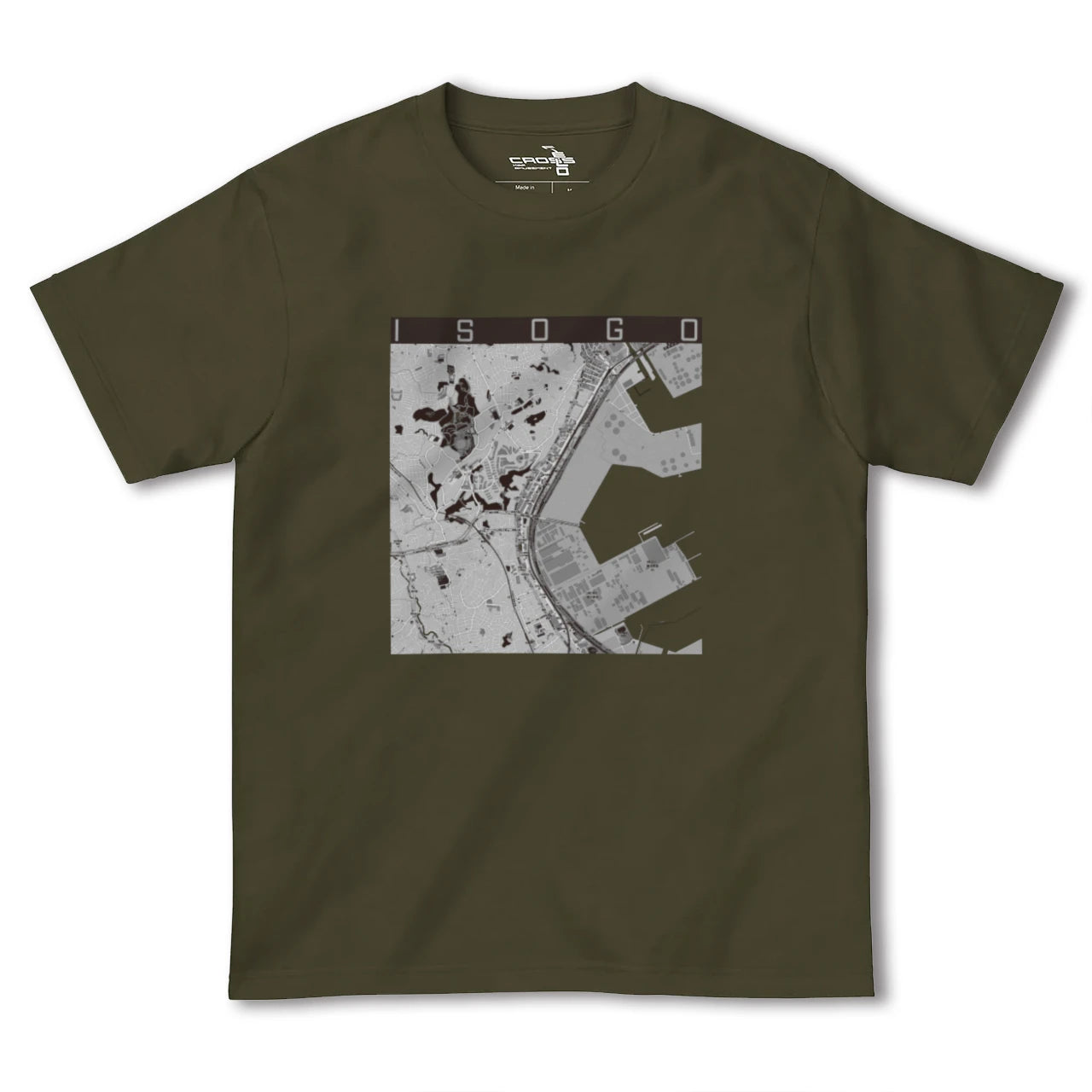【磯子(神奈川県)】地図柄ヘビーウェイトTシャツ