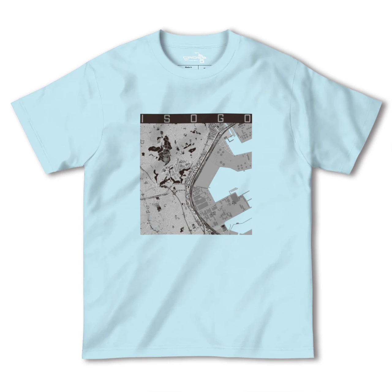 【磯子(神奈川県)】地図柄ヘビーウェイトTシャツ