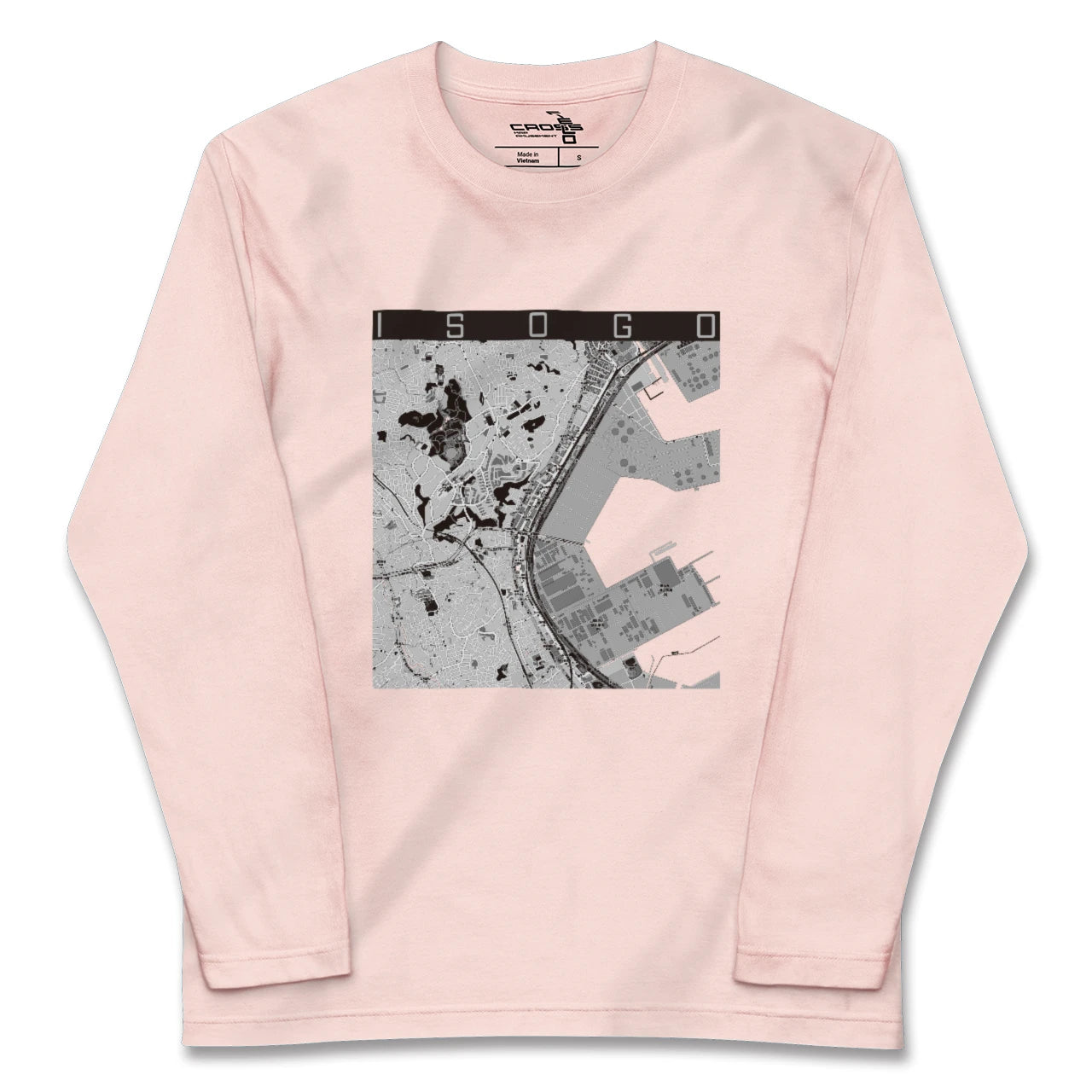 【磯子(神奈川県)】地図柄ロングスリーブTシャツ