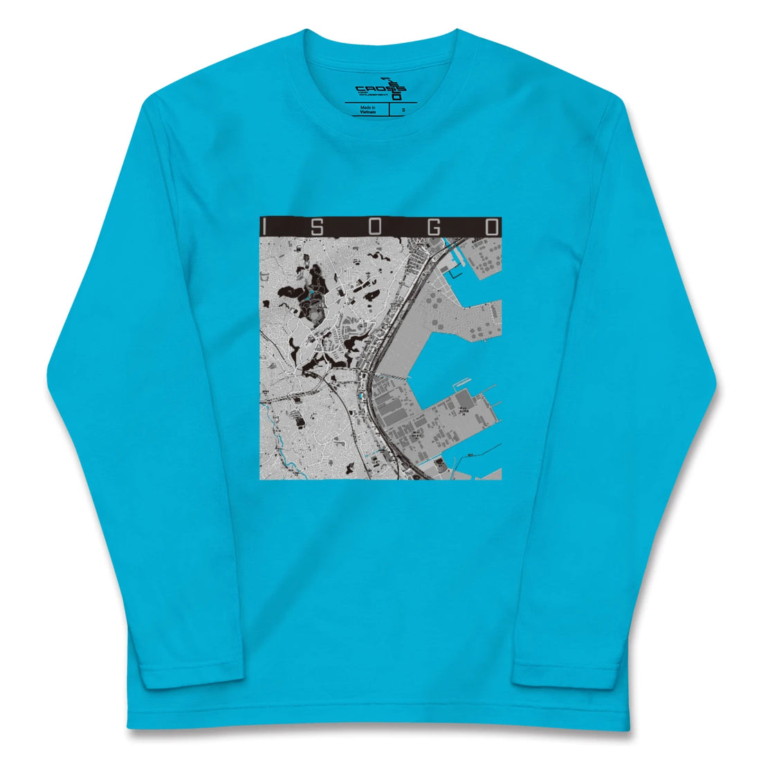 【磯子(神奈川県)】地図柄ロングスリーブTシャツ