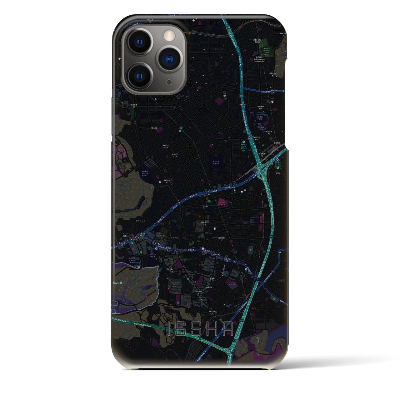 【一社(愛知県)】地図柄iPhoneケース(バックカバータイプ)