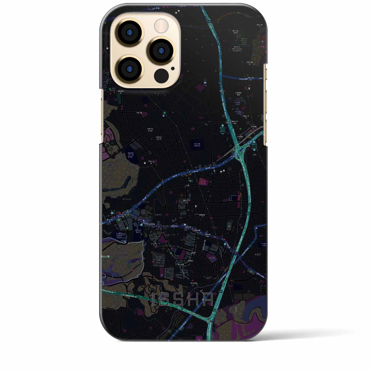 【一社(愛知県)】地図柄iPhoneケース(バックカバータイプ)