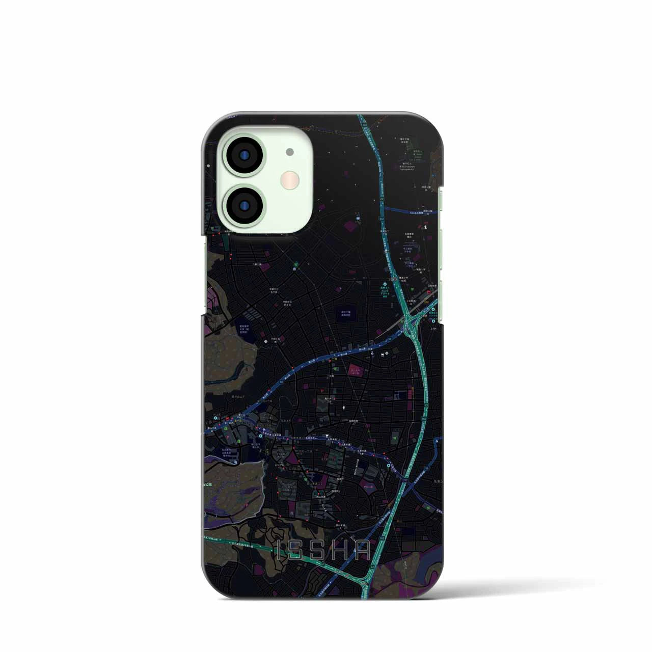 【一社(愛知県)】地図柄iPhoneケース(バックカバータイプ)
