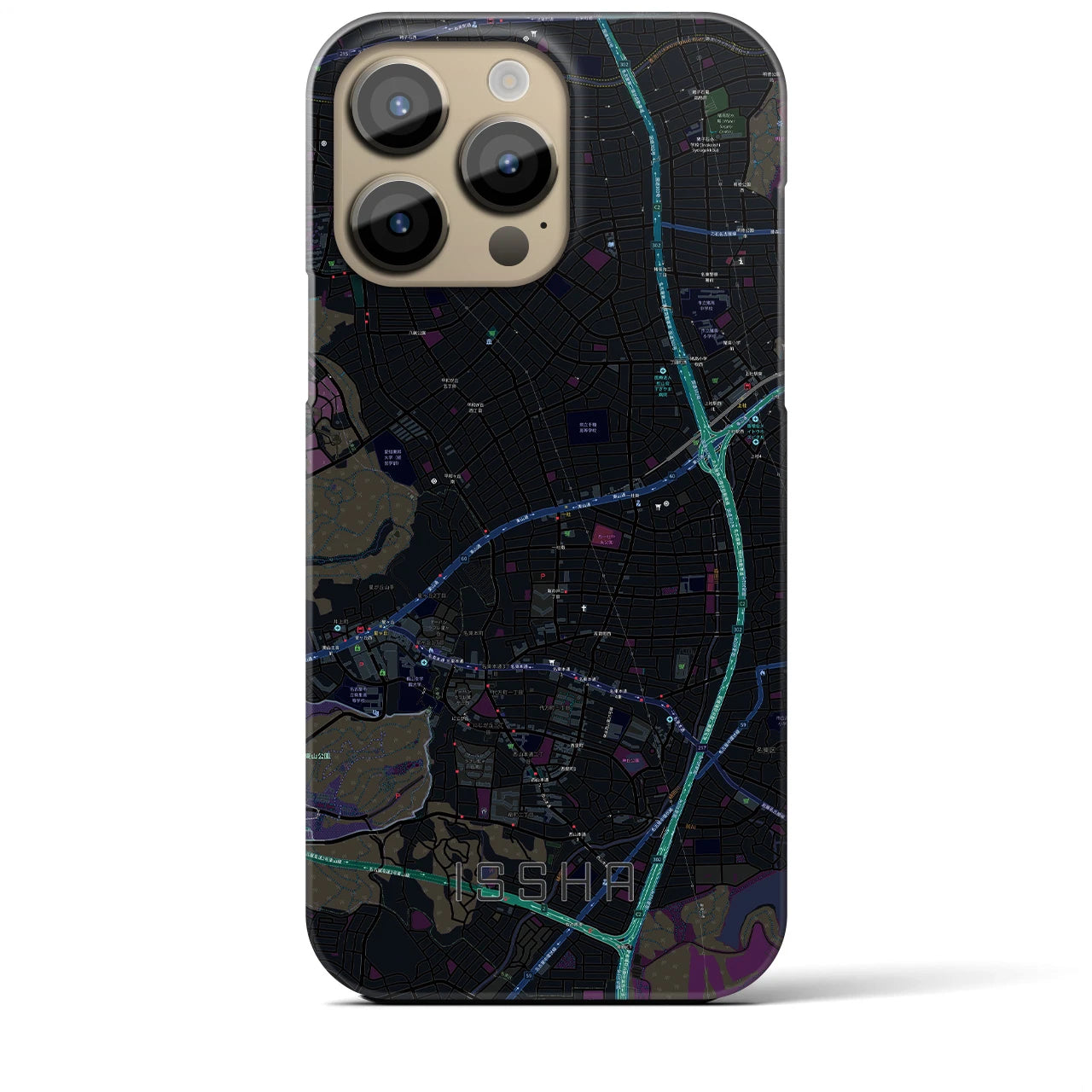 【一社(愛知県)】地図柄iPhoneケース(バックカバータイプ)